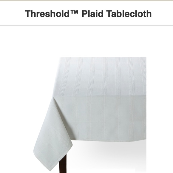 Threshold White Plaid Tablecloth - Picture 5 of 5
